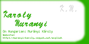 karoly muranyi business card
