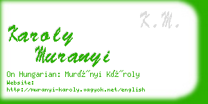 karoly muranyi business card